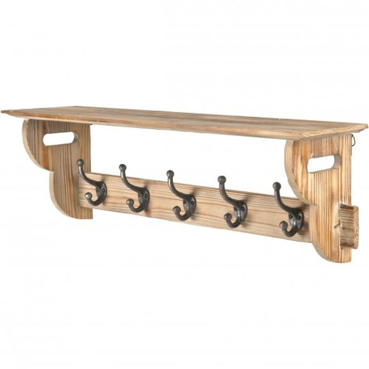 Latitude Run® Wall 5 Hook Wall Mounted Coat Rack Wayfair